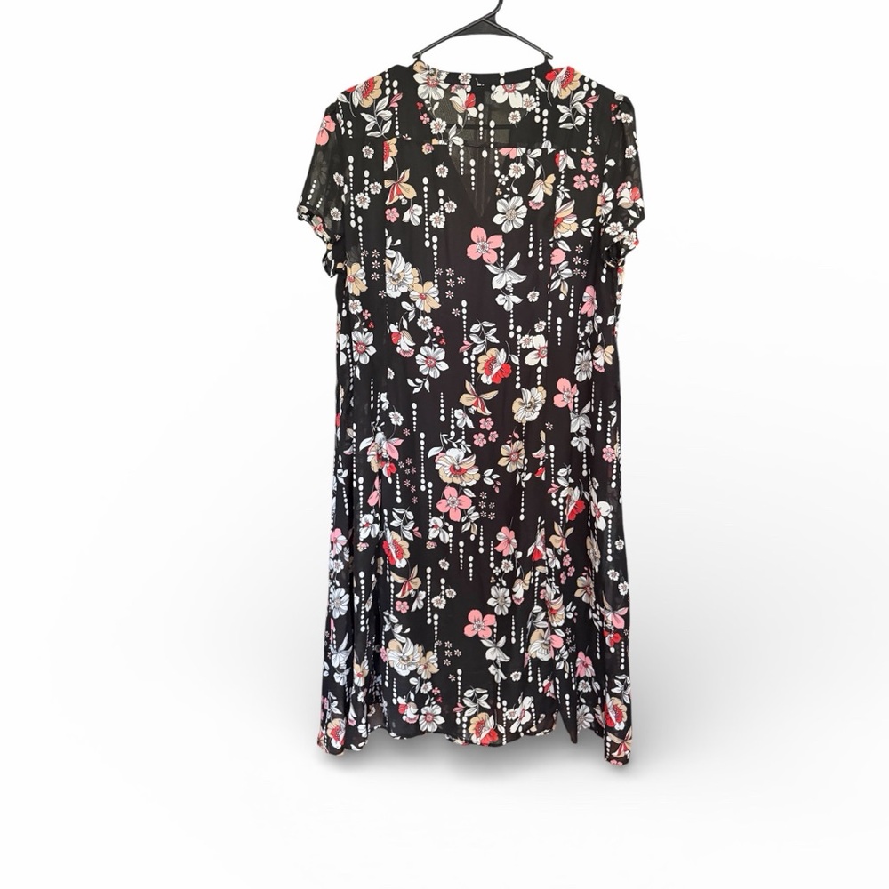 Robert Louis Black Floral Midi Dress - Picture 3 of 3